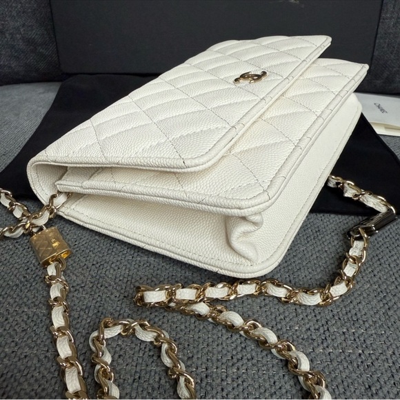 CHANEL CC charms classic wallet on chain caviar leather - Picture 10 of 14